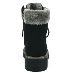 Boots, Bottines|OUTSHOES Bottines Plates Femme Noir