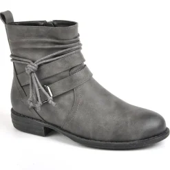 Boots, Bottines|VICE VERSA Bottines Plates Femme Gris