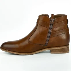 Boots, Bottines|VICE VERSA Bottines Plates Femme Camel