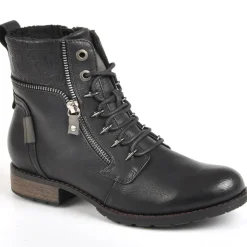 Chaussures Confort|SCALINA Bottines Plates Noir