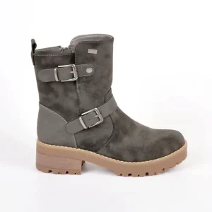 Boots, Bottines|OUTSHOES Bottines Plates Semelles Crantees Gris