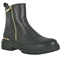 Boots, Bottines|VICE VERSA Bottines Rock Femme Noir Fermeture Doree