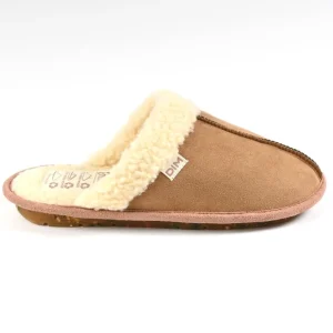 Chaussons|DIM Chaussons Femme Avec Col Fourre Camel