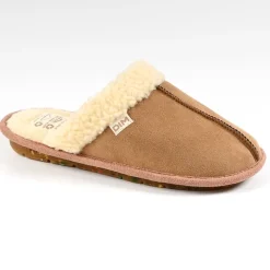 Chaussons|DIM Chaussons Femme Avec Col Fourre Camel