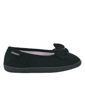 Chaussons|ISOTONER Chaussons Femme Avec Noeuds Noir