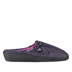 Chaussons|ISOTONER Chaussons Femme Avec Noeuds Gris