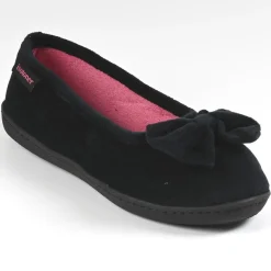 Chaussons|ISOTONER Chaussons Femme Avec Noeuds Noir