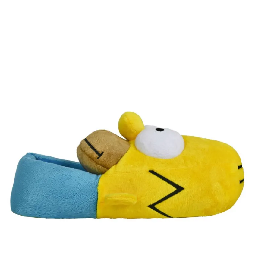 Chaussons|SIMPSONS Chaussons Peluches Homme Jaune Les