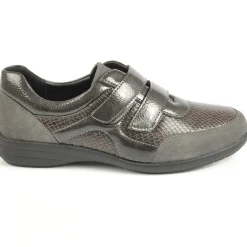 Chaussures Confort|LADY CONFORT Chaussures Confort Avec Effet Reptile Gris