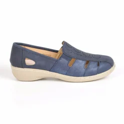 Chaussures Confort|LADY CONFORT Chaussures Confort Femme Bleu Marine