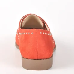 Derbies|ANA LUNA Derbies Femme Avec Petits Clous Orange