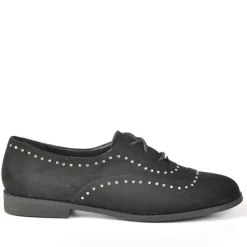 Derbies|ANA LUNA Derbies Femme Avec Petits Clous Noir