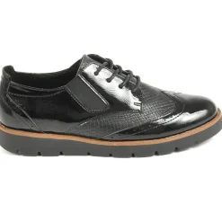 Chaussures Confort|SCALINA Derbies Femme Vernis Noir
