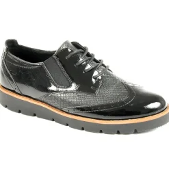 Chaussures Confort|SCALINA Derbies Femme Vernis Noir