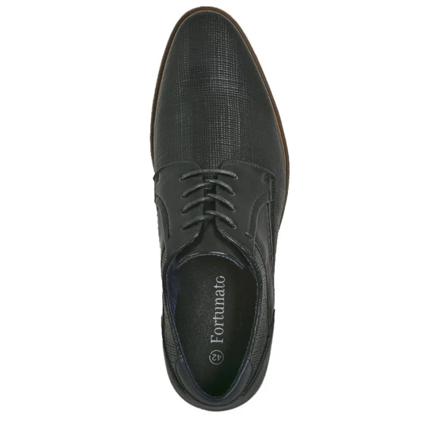 Derbies, Chaussures De Ville|FORTUNATO Derbies Homme Bi-Matiere Noir