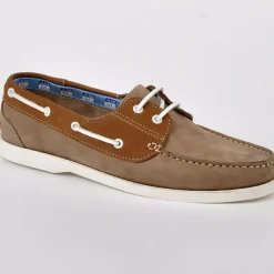 Mocassins, Chaussures Bateaux|SEALINE Derbies Homme Style Bateau Beige En Cuir
