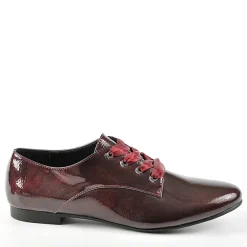 Derbies|ANA LUNA Derbies Vernis Avec Lacets Ruban Vernis Bordeaux