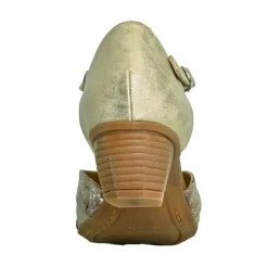 Chaussures Confort|SCALINA Escarpins A Brides Femme Dore