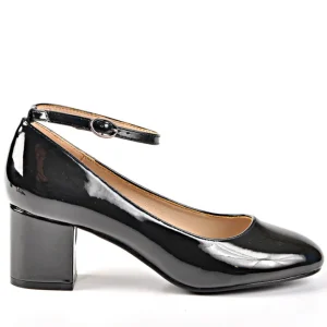 Escarpins|VICE VERSA Escarpins A Brides Femme Vernis Noir Talon Carre