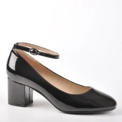 Escarpins|VICE VERSA Escarpins A Brides Femme Vernis Noir Talon Carre