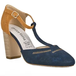 Escarpins|VICE VERSA Escarpins A Brides Femme Bicolore Bleu Marine