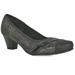 Chaussures Confort|SCALINA Escarpins Confort Femme Bi-Matieres Noir