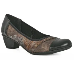 Chaussures Confort|LADY CONFORT Escarpins Confort Femme Noir Et Bronze