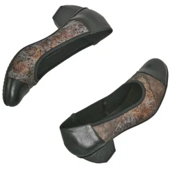 Chaussures Confort|LADY CONFORT Escarpins Confort Femme Noir Et Bronze