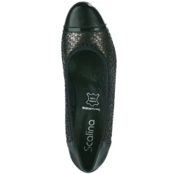 Chaussures Confort|SCALINA Escarpins Confort Femme Noir Et Argent