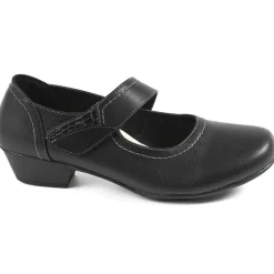Chaussures Confort|LADY CONFORT Escarpins Confort Femme Noir A Brides