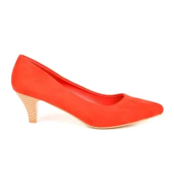 Escarpins|VICE VERSA Escarpins Femme Aspect Velours Rouge