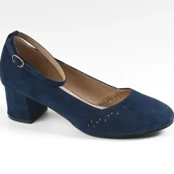 Escarpins|VICE VERSA Escarpins Femme Bleu Marine Avec Brides Chevilles