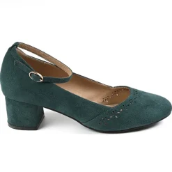 Escarpins|VICE VERSA Escarpins Femme Vert Avec Brides Chevilles