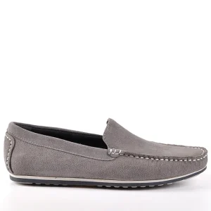 Mocassins, Chaussures Bateaux|FORTUNATO Mocassins Aspect Daim Gris