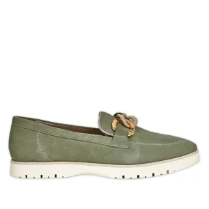 Chaussures Confort|SCALINA Mocassins Avec Chaines Vert