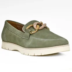 Chaussures Confort|SCALINA Mocassins Avec Chaines Vert