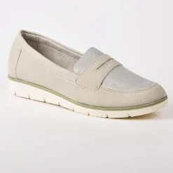 Chaussures Confort|SCALINA Mocassins Avec Effet Reptile Gris