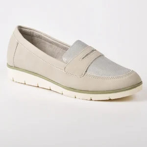Chaussures Confort|SCALINA Mocassins Avec Effet Reptile Gris