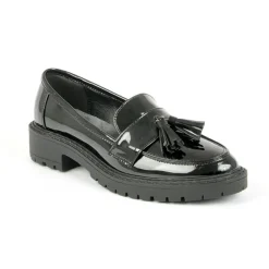 Mocassins|VICE VERSA Mocassins Avec Pampilles Vernis Noir