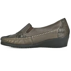 Chaussures Confort|LADY CONFORT Mocassins Confort Femme Bronze Avec Elastiques