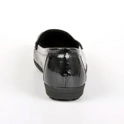 Chaussures Confort|SCALINA Mocassins Femme Avec Effet Croco Noir