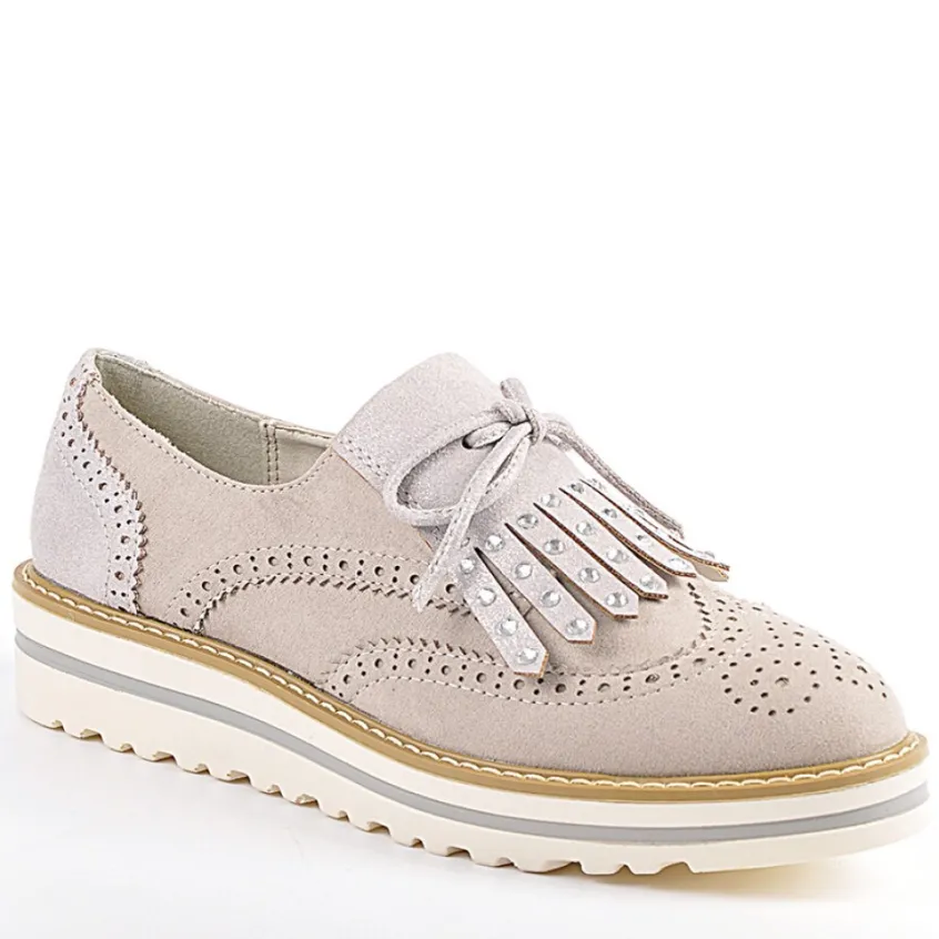 Mocassins|ANA LUNA Mocassins Femme Avec Franges Gris