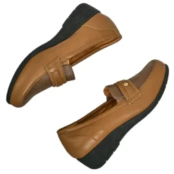 Chaussures Confort|LADY CONFORT Mocassins Femme Beige Semelles Souples