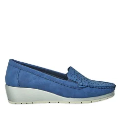Chaussures Confort|LADY CONFORT Mocassins Femme Bleu Marine