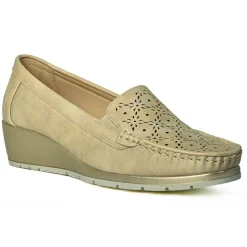 Chaussures Confort|LADY CONFORT Mocassins Femme Beige