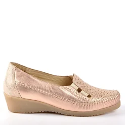 Chaussures Confort|LADY CONFORT Mocassins Femme Beige