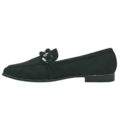 Mocassins|VICE VERSA Mocassins Femme Noir A Chaine Argentee
