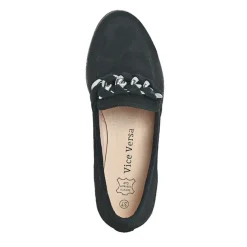 Mocassins|VICE VERSA Mocassins Femme Noir A Chaine Argentee