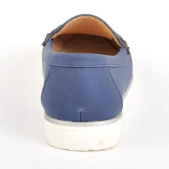 Chaussures Confort|SCALINA Mocassins Femme Bleu Marine En Cuir