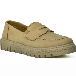 Chaussures Confort|SCALINA Mocassins Femme Beige